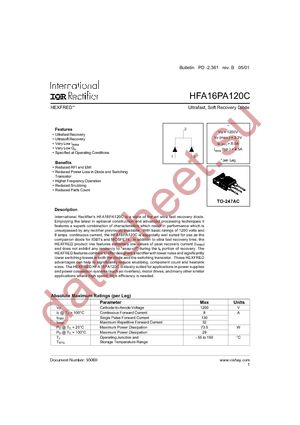 HFA16PA120C datasheet  